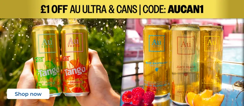 £1 off Au Vodka Cans and ULTRA