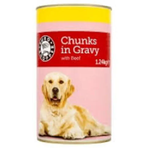 Euro Shopper Dog Food Beef Chunks In Gravy 1.24kg