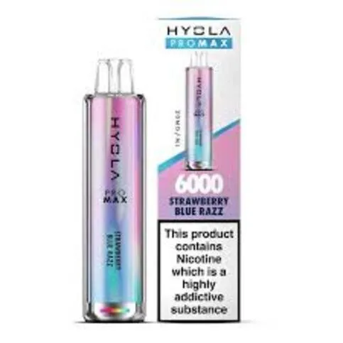 Hyola Pro Max 6000 Blue Razz Burst 2ml Tank Plus 8ml Reserve Tank 20mg 6000puffs