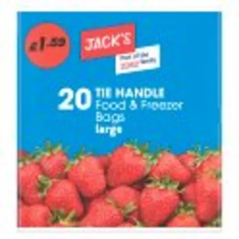 Jacks Freezer Bags Large 20 Pack