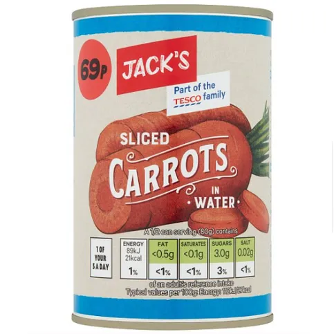 Jack's Sliced Carrots 300g