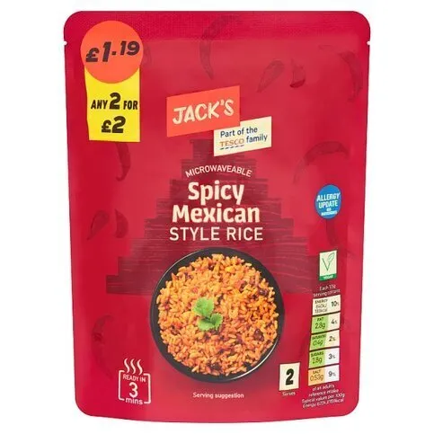 Jack’s Microwaveable Spicy Mexican Style Rice 250g