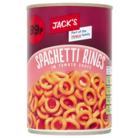 Jack's Spaghetti Rings in Tomato Sauce 410g