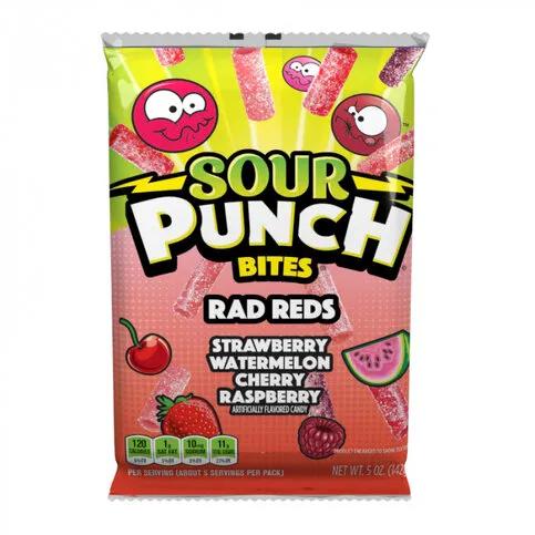 Sour Punch Bites Rad Reds