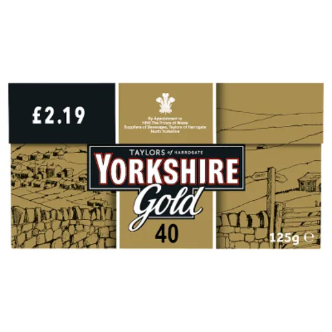 Taylors Of Harrogate Yorkshire Gold 40 Tea Bags 125g