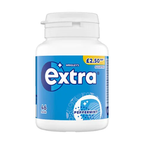 Extra Peppermint Sugarfree Chewing Gum Bottle £2.50 PMP 46 Pieces

