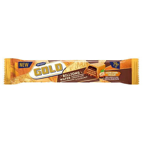 McVitie's Gold Chocolate & Hazelnut Billions Wafer 39g