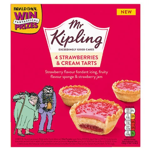 Mr Kipling 4 Strawberries & Cream Tarts