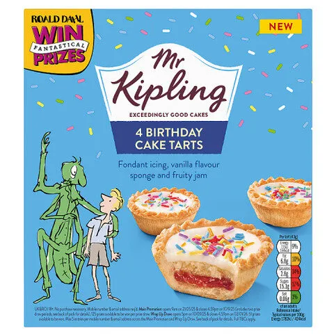 Mr Kipling 4 Birthday Cake Tarts