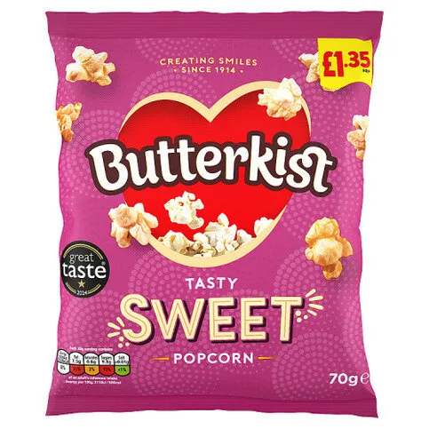 Butterkist Tasty Sweet Popcorn 70g