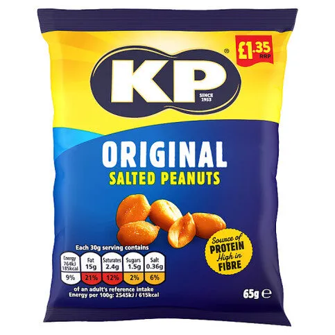 KP Original Salted Peanuts 65g