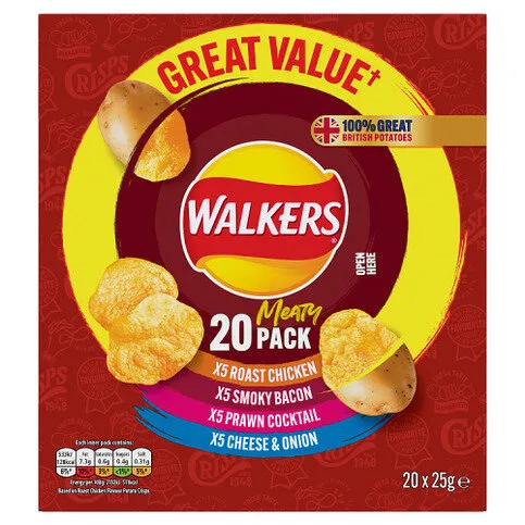 Walkers Meaty Pack 20 x 25g