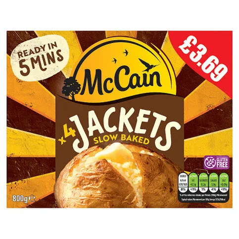 McCain 4 Slow Baked Jackets 800g