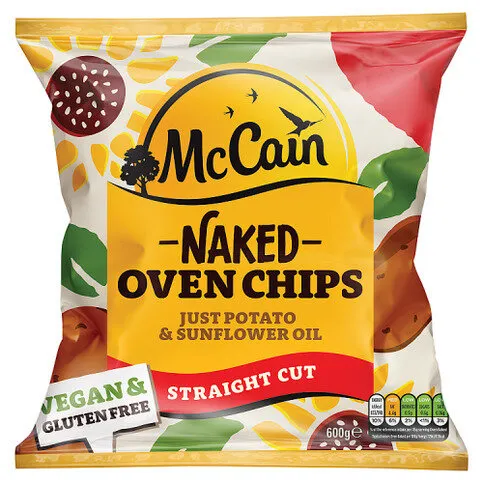 McCain Straight Cut Naked Oven Chips 600g