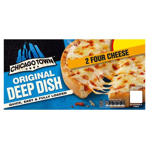 Chicago Town Original Deep Dish Four Cheese Pizzas 2 x 148g (296g)