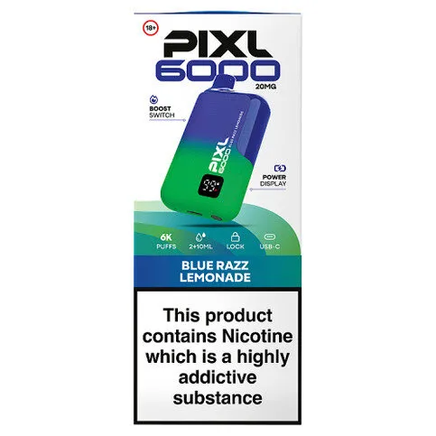 Pixl 6000 Blue Razz Lemonade 20mg/ml