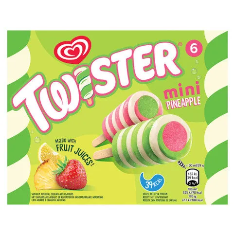 Heartbrand Twister Ice Lolly Mini Pineapple 6x 50 ml 