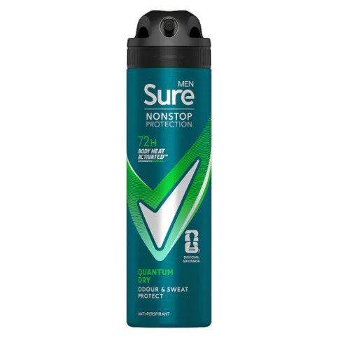 Sure Men Nonstop Protection Anti-Perspirant Aerosol Quantum Dry 150 ml 