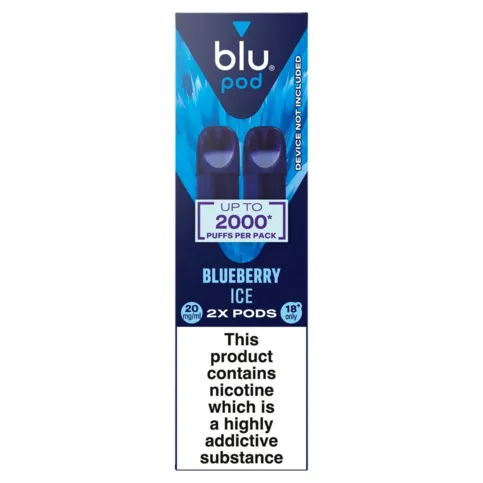 Blu Pod Blueberry Ice Vape Pods 20mg/ml 2 Pack