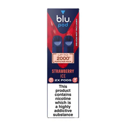 Blu Pod Strawberry Ice Vape Pods 20mg/ml 2 Pack