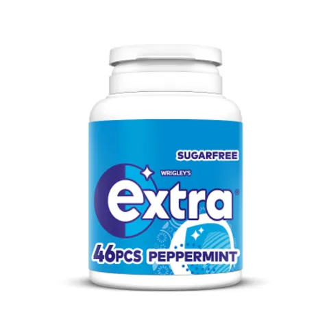Extra Peppermint Sugarfree Chewing Gum Bottle 46 Pieces