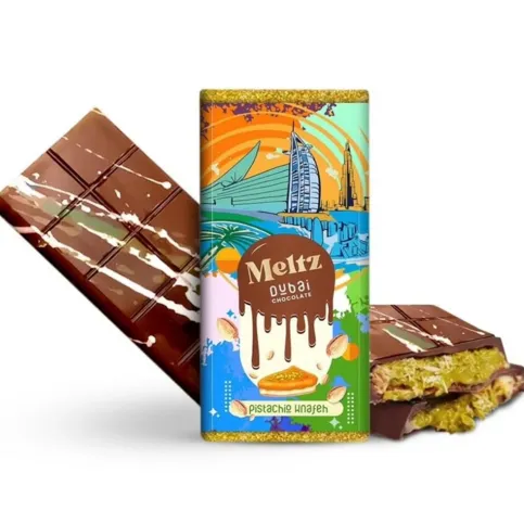 Meltz Dubai Premium Chocolate with Pistachio KnaFeh 192g