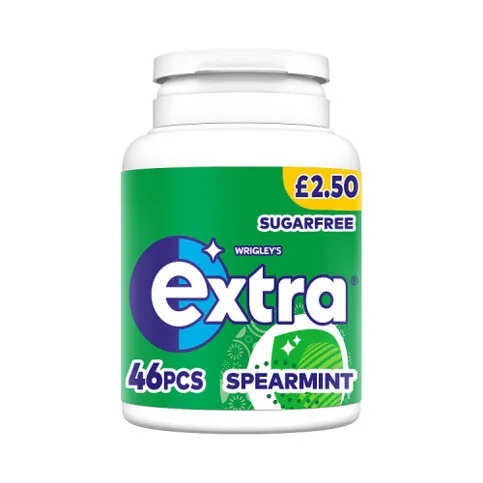 Extra Spearmint Sugarfree Chewing Gum Bottle £2.50 PMP 46 Pieces