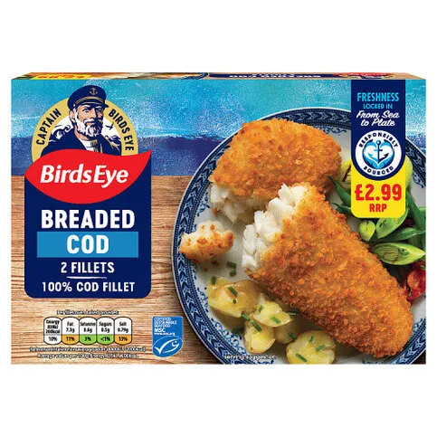 Birds Eye 2 Battered Cod Fillets 200g