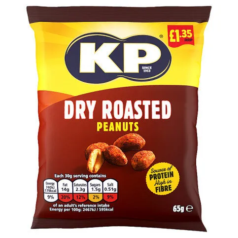 KP Dry Roasted Peanuts 65g