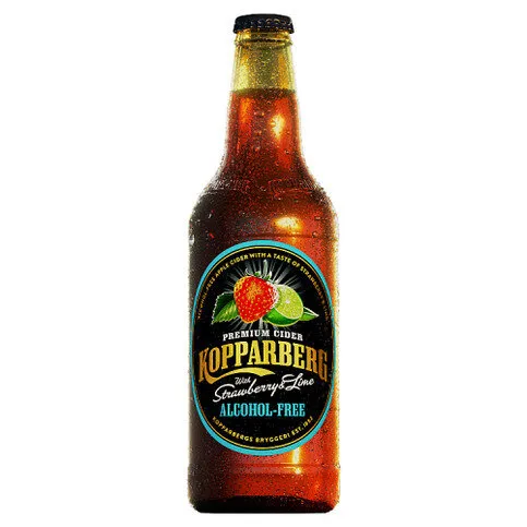 Kopparberg Alcohol-Free Premium Cider with Strawberry & Lime 500ml